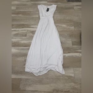 24Seven White Sleeveless V-Neck Maxi Dress -NWT